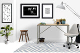 Bilo low pile chair mat in Grey