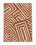 Bilo low pile chair mat in Orange