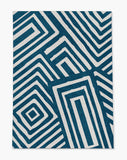 Bilo low pile chair mat in Turquoise