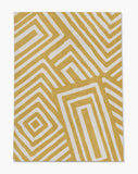 Bilo low pile chair mat in Yellow
