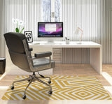 Bilo low pile chair mat in Yellow