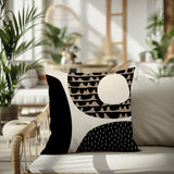 Bino Abstract Reversible Indoor/Outdoor Square Pillow