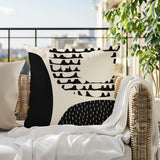 Bino Abstract Reversible Indoor/Outdoor Square Pillow