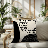 Bino Abstract Reversible Indoor/Outdoor Square Pillow