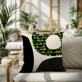 Bino Abstract Reversible Indoor/Outdoor Square Pillow