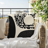 Bino Abstract Reversible Indoor/Outdoor Square Pillow