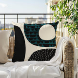 Bino Abstract Reversible Indoor/Outdoor Square Pillow