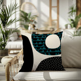 Bino Abstract Reversible Indoor/Outdoor Square Pillow