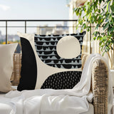 Bino Abstract Reversible Indoor/Outdoor Square Pillow