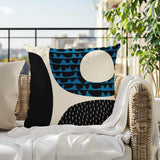 Bino Abstract Reversible Indoor/Outdoor Square Pillow