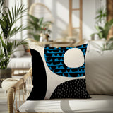 Bino Abstract Reversible Indoor/Outdoor Square Pillow