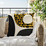 Bino Abstract Reversible Indoor/Outdoor Square Pillow