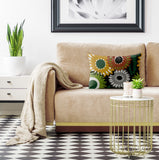 Biso Microsuede Lumbar Throw Pillow in Black; Brown; Green - Size 20x14