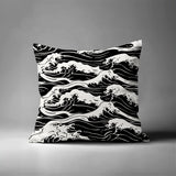 Copley Ocean Waves Square Indoor/Outdoor Throw Pillow