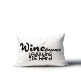 Davey Wine Lumbar Indoor/Outdoor Throw Pillow
