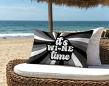 Downton It's Wine Lumbar Indoor/Outdoor Throw Pillow