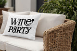 Fairfield Wine Party Lumbar Indoor/Outdoor Throw Pillow