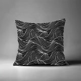 Foxlane Ocean Waves Square Indoor/Outdoor Throw Pillow