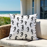 Hemmings Seahorse Square Indoor/Outdoor Throw Pillow