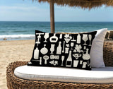 Hyatt Wine And Lumbar Indoor/Outdoor Throw Pillow