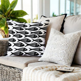 Kieran Fish Square Indoor/Outdoor Throw Pillow