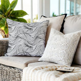 Madden Ocean Waves Square Indoor/Outdoor Throw Pillow
