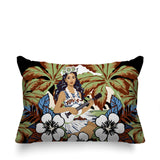 Moana Palm Reversible Indoor/Outdoor Rectangle Pillow
