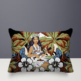 Moana Palm Reversible Indoor/Outdoor Rectangle Pillow