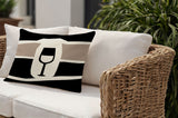 Molsley Wine Bottle Lumbar Indoor/Outdoor Throw Pillow
