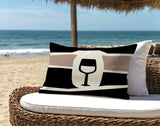 Molsley Wine Bottle Lumbar Indoor/Outdoor Throw Pillow