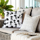 Octavian Jellyfish Square Indoor/Outdoor Throw Pillow