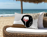 Parson Wine Glass Lumbar Indoor/Outdoor Throw Pillow