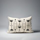 Purcill Wine Glass Lumbar Indoor/Outdoor Throw Pillow