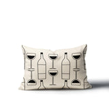 Purcill Wine Glass Lumbar Indoor/Outdoor Throw Pillow