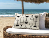 Purcill Wine Glass Lumbar Indoor/Outdoor Throw Pillow
