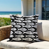 Queeston Fish Square Indoor/Outdoor Throw Pillow