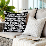 Queeston Fish Square Indoor/Outdoor Throw Pillow