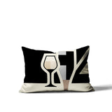 Winefield Wine Bottle Lumbar Indoor/Outdoor Throw Pillow