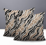 Blaine Zebra Print Indoor/Outdoor Reversible Square Pillow