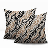 Blaine Zebra Print Indoor/Outdoor Reversible Square Pillow