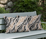 Blaine Zebra Print Indoor/Outdoor Reversible Rectangular Pillow