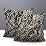 Blaine Zebra Print Indoor/Outdoor Reversible Square Pillow
