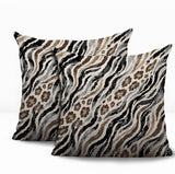 Blaine Zebra Print Indoor/Outdoor Reversible Square Pillow