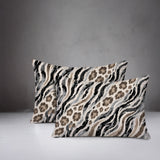Blaine Zebra Print Indoor/Outdoor Reversible Rectangular Pillow