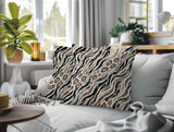 Blaine Zebra Print Indoor/Outdoor Reversible Square Pillow