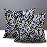 Blaine Zebra Print Indoor/Outdoor Reversible Square Pillow