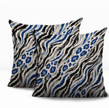 Blaine Zebra Print Indoor/Outdoor Reversible Square Pillow