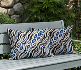Blaine Zebra Print Indoor/Outdoor Reversible Rectangular Pillow