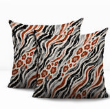 Blaine Zebra Print Indoor/Outdoor Reversible Square Pillow