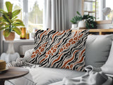 Blaine Zebra Print Indoor/Outdoor Reversible Square Pillow